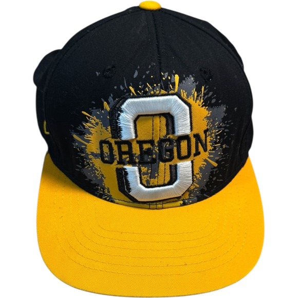 Oregon Ducks NCAA Top Of The World Snapback Hat Cap Black Yellow UO - Picture 1 of 8